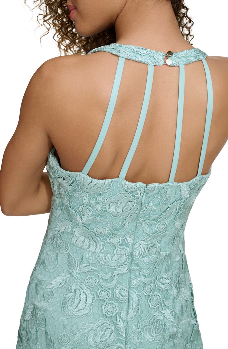 Siena Floral Lace Halter Dress, Alternate, color, Mint