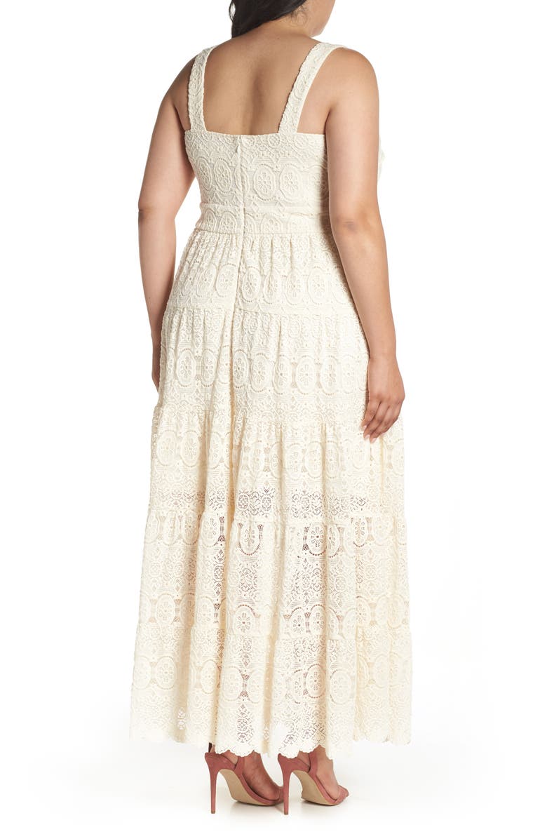 Eliza J Tiered Lace Maxi Dress, Alternate, color, 