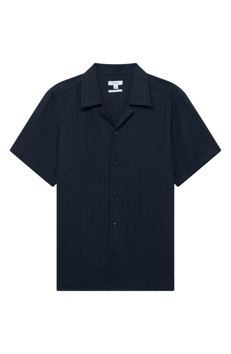 Reiss Vitus Textured Short Sleeve Button-Up Camp Shirt, Alternate, color, 