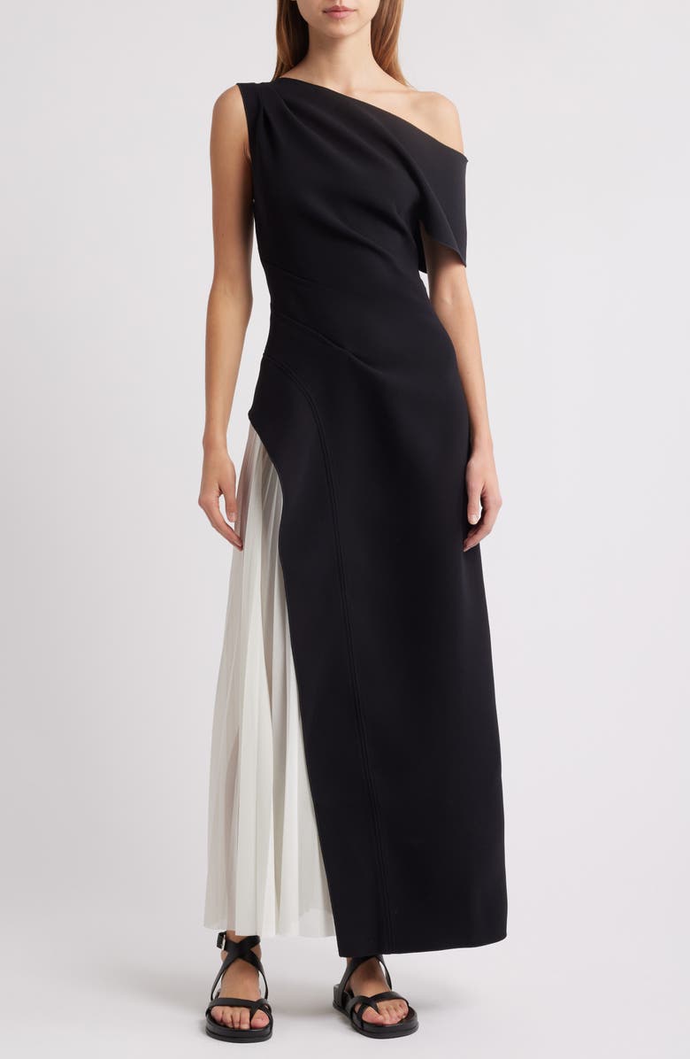 Acler Sudden One-Shoulder Contrast Gown, Main, color, 