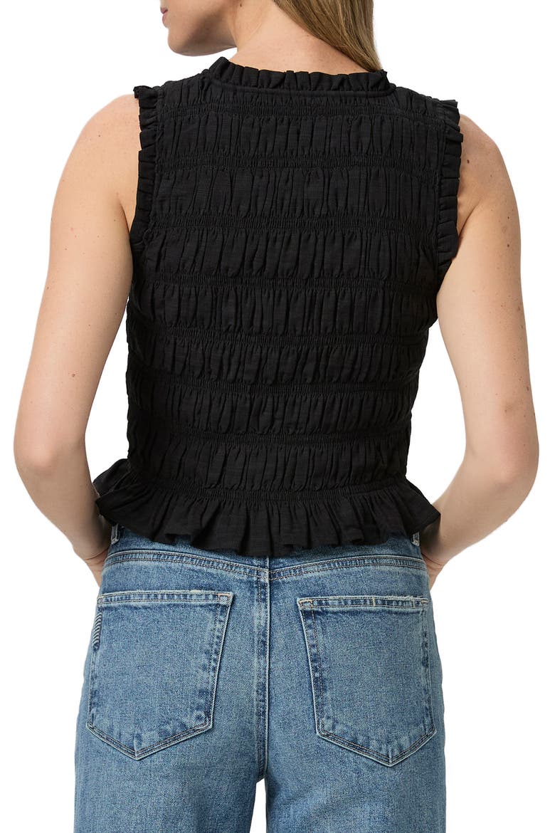 Devi Sleeveless Smocked Top, Alternate, color, BLACK