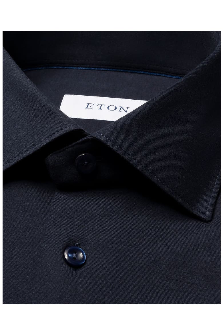 Slim Fit Solid Navy 4Flex Stretch Jersey Dress Shirt, Alternate, color, NAVY