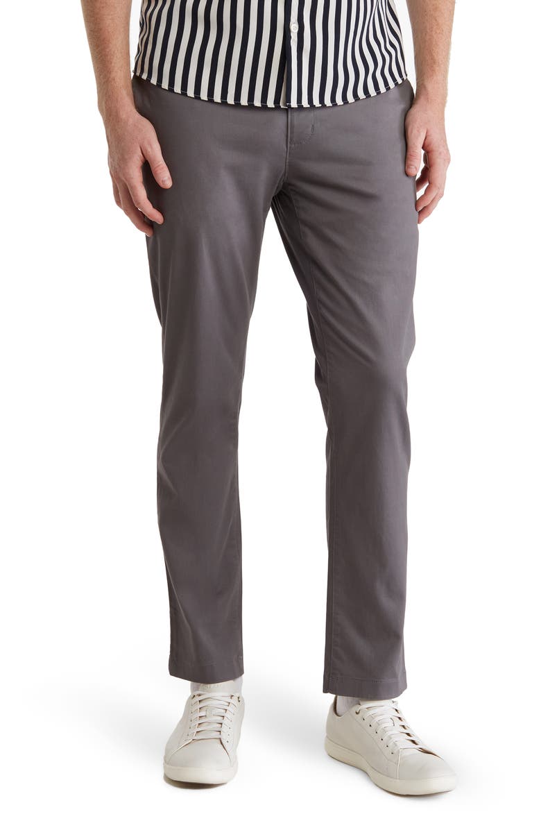 14th & Union The Wallin Stretch Twill Trim Fit Chino Pants - 30-34" Inseam, Main, color, Grey Castlerock