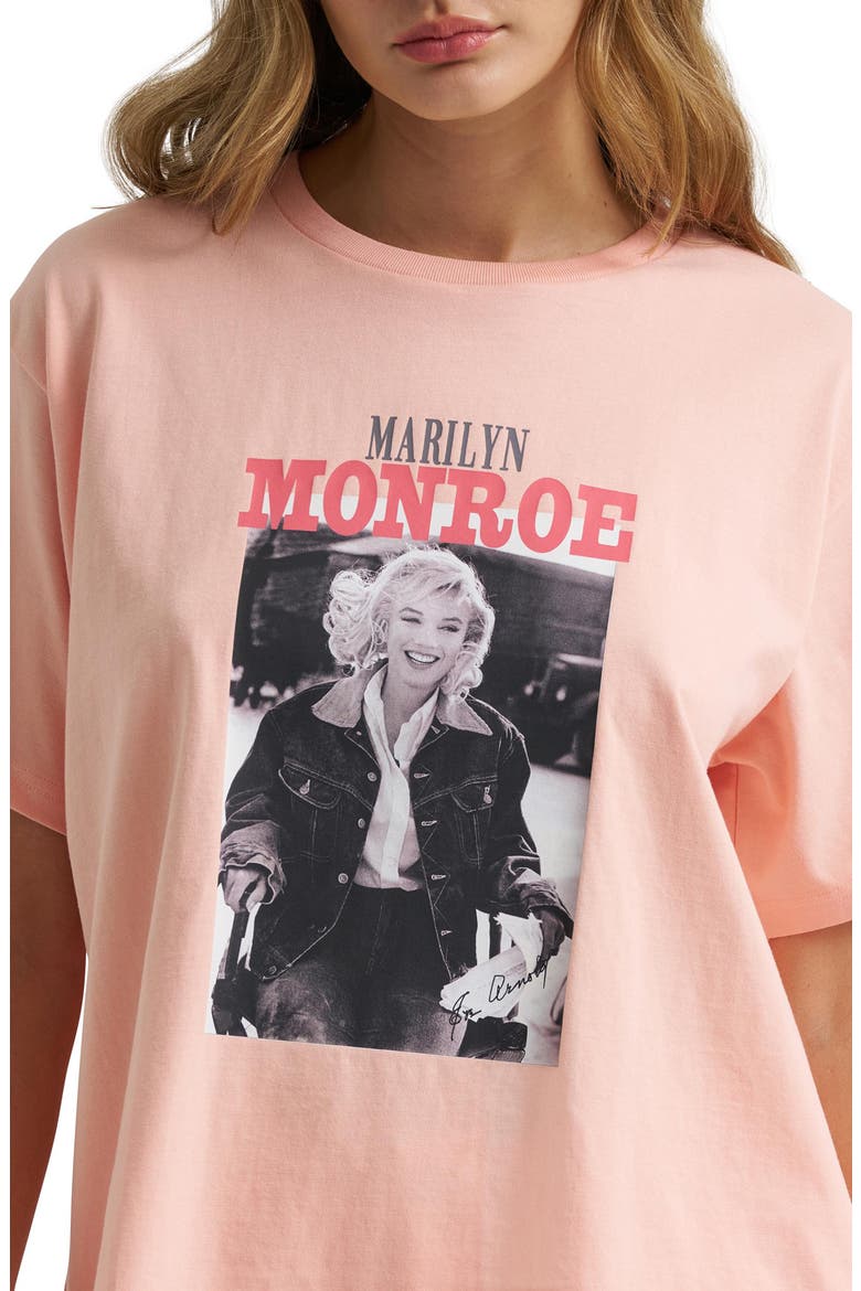 Marilyn Monroe Graphic T-Shirt, Alternate, color, PEACH BUD