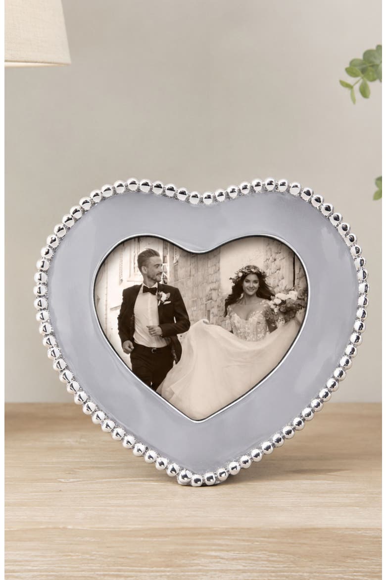 Heart Bead 4 x 6-Inch Picture Frame, Alternate, color, NO COLOR