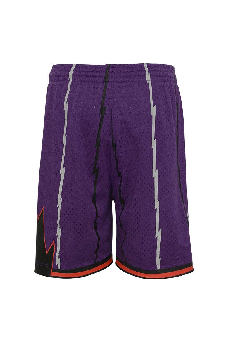 Youth Mitchell & Ness Purple Toronto Raptors Hardwood Classics Swingman Shorts, Alternate, color, Purple