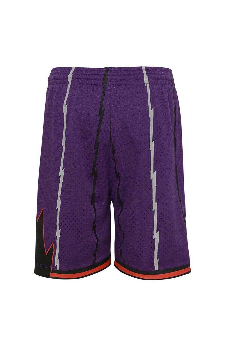 Mitchell & Ness Youth Mitchell & Ness Purple Toronto Raptors Hardwood Classics Swingman Shorts, Alternate, color, Purple
