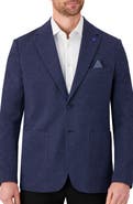 Report Collection Textured Comfort Knit Cotton Blend Sport Coat