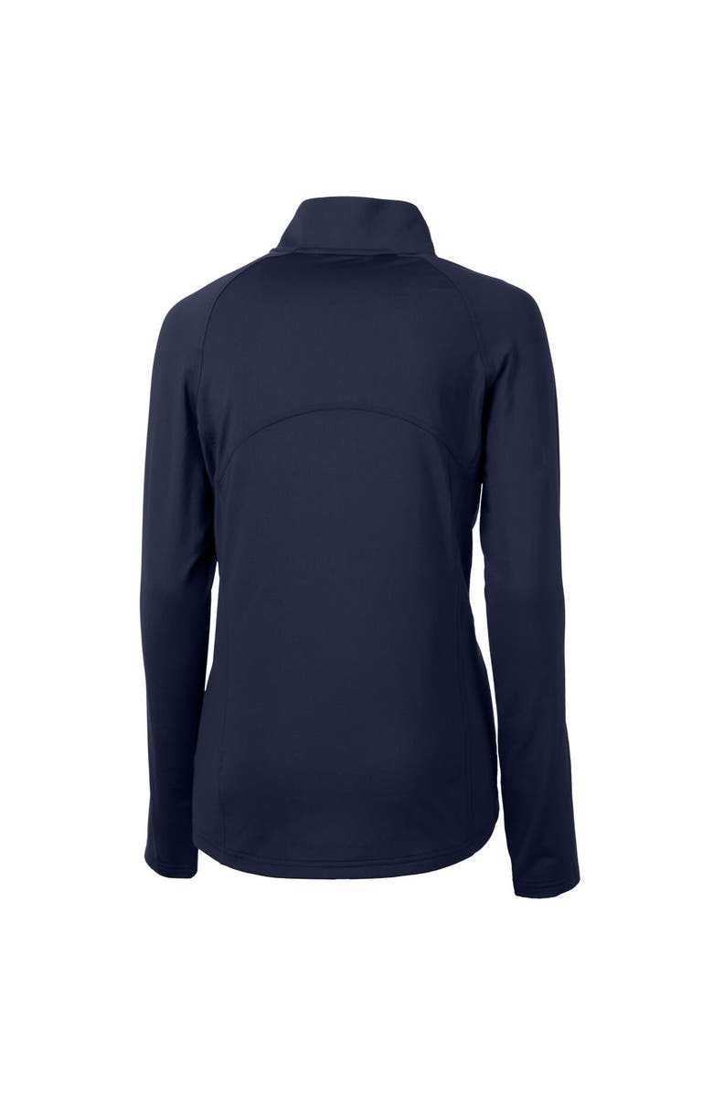 Cutter & Buck Women's Cutter & Buck Navy Atlanta Falcons Adapt Eco Knit Stretch Recycled Half-Zip Pullover Top, Alternate, color, 