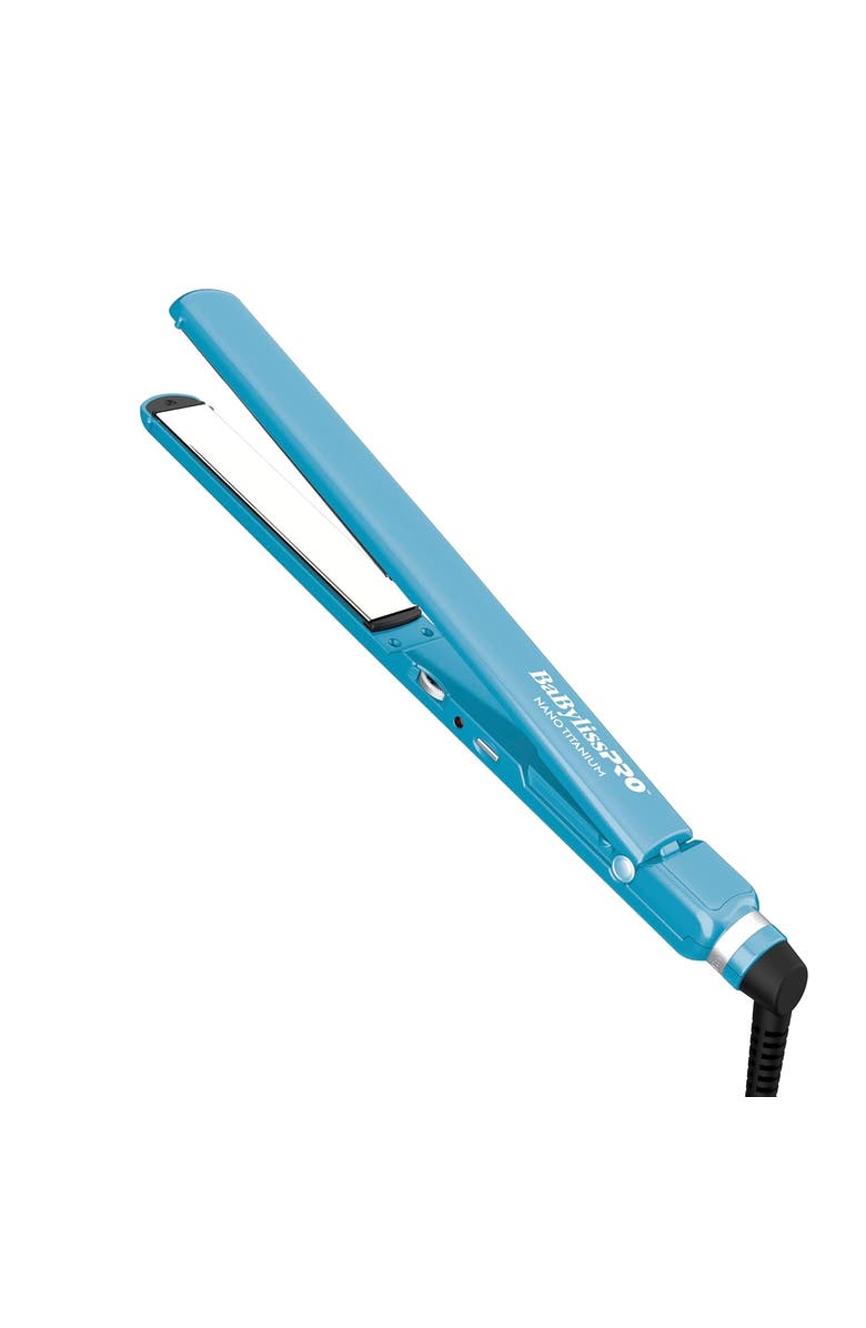 BaBylissPRO Nano Titanium 1" Ultra-Thin Flat Iron, Main, color, Blue