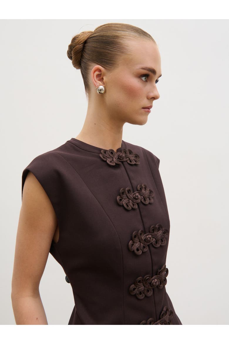 Hollyn Sleeveless Waistcoat, Alternate, color, Brown