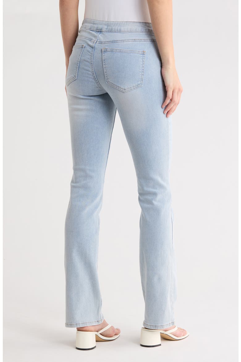 Belted Bootcut Jeans, Alternate, color, LIGHT WASH