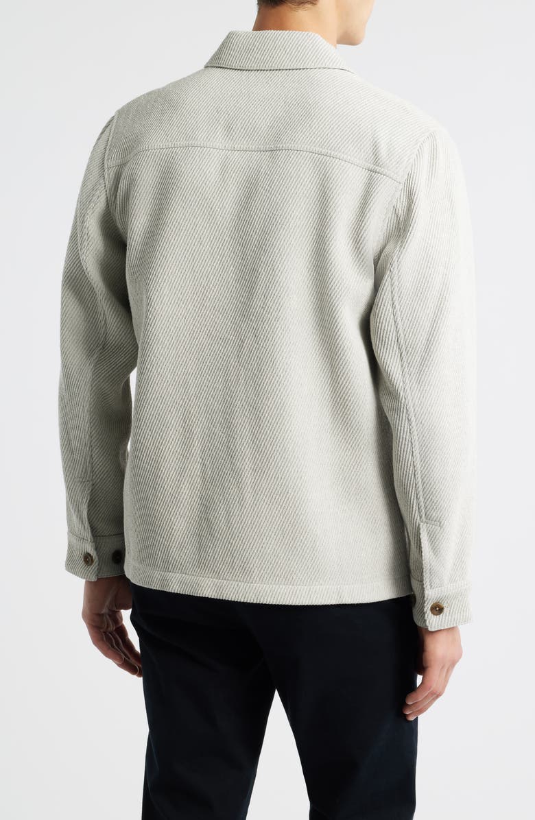Les Deux Hamilton Twill Overshirt, Alternate, color, Snow Melange