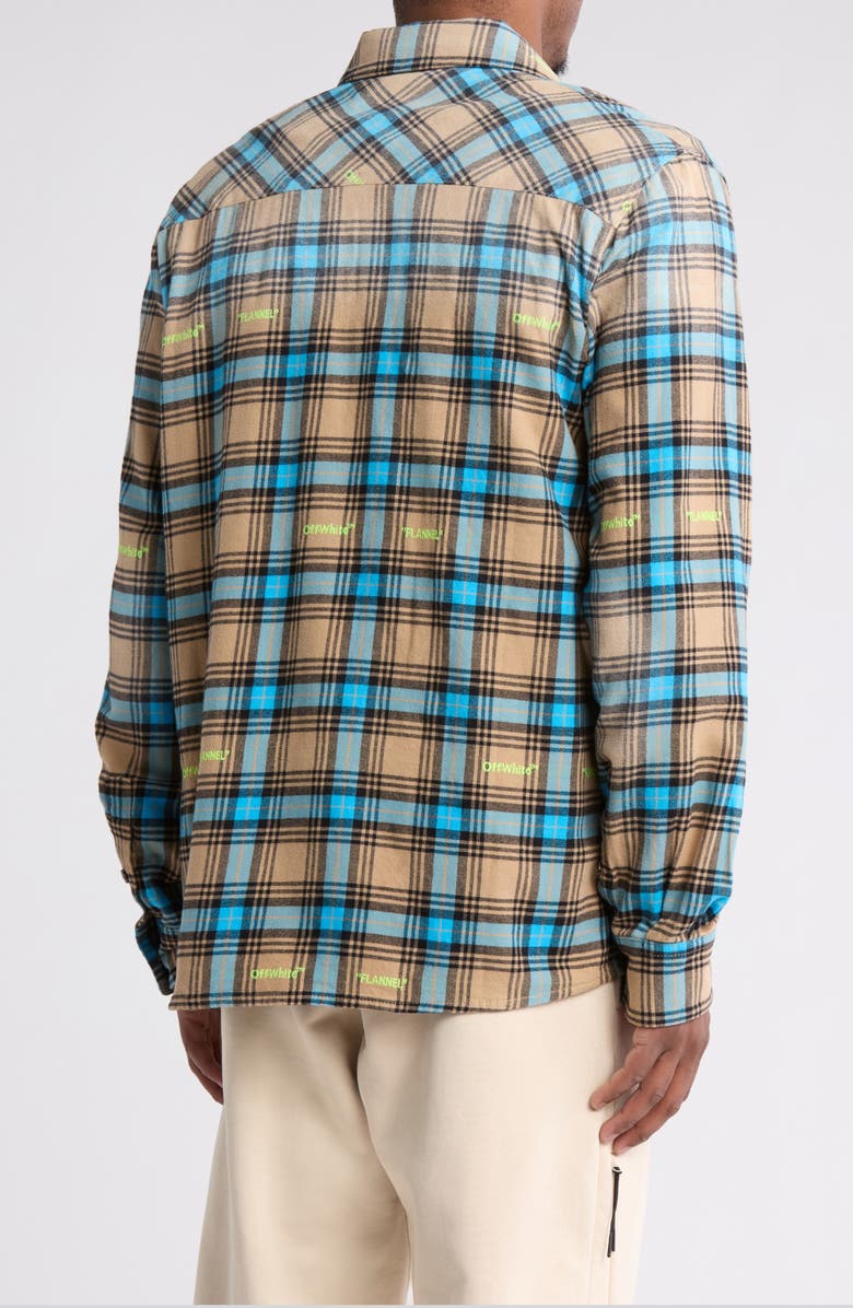 Off-White Helvetica Check Skate Flannel Shirt, Alternate, color,