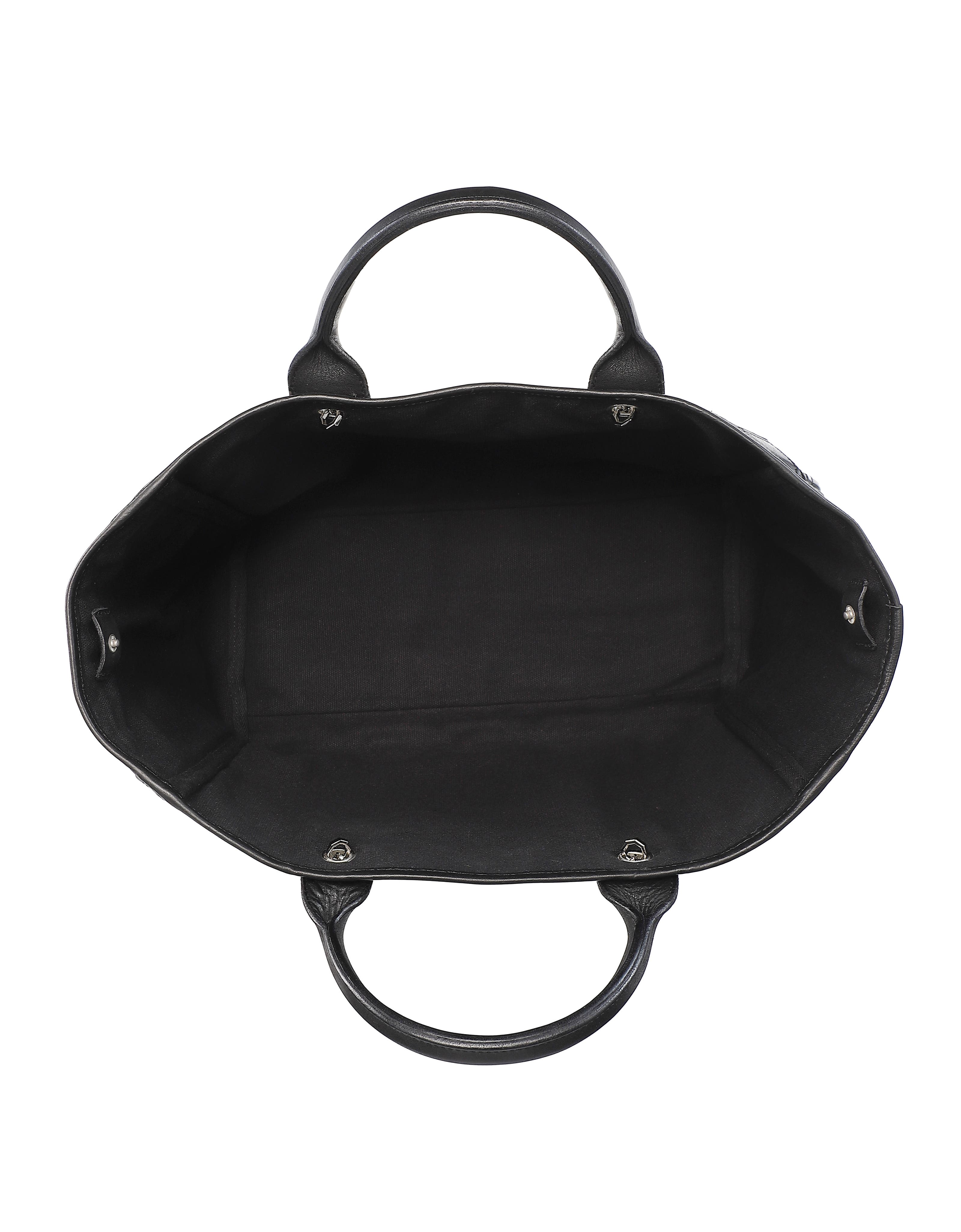 OLD TREND Mermaid Genuine Leather Oversized Carryall Tote, Alternate, color, Black