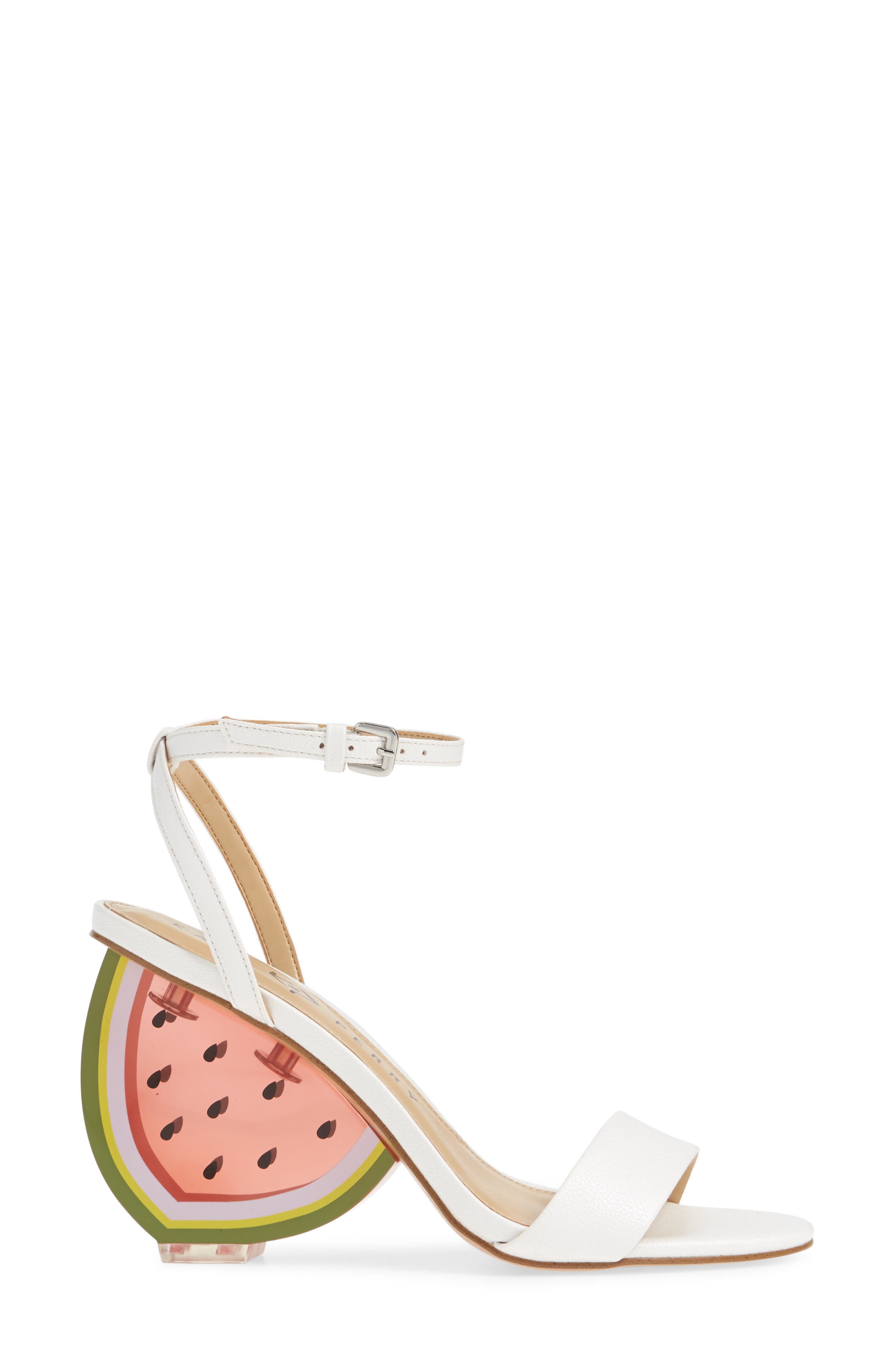 Katy Perry Petra Clear Watermelon Heel Sandal, Alternate, color, 