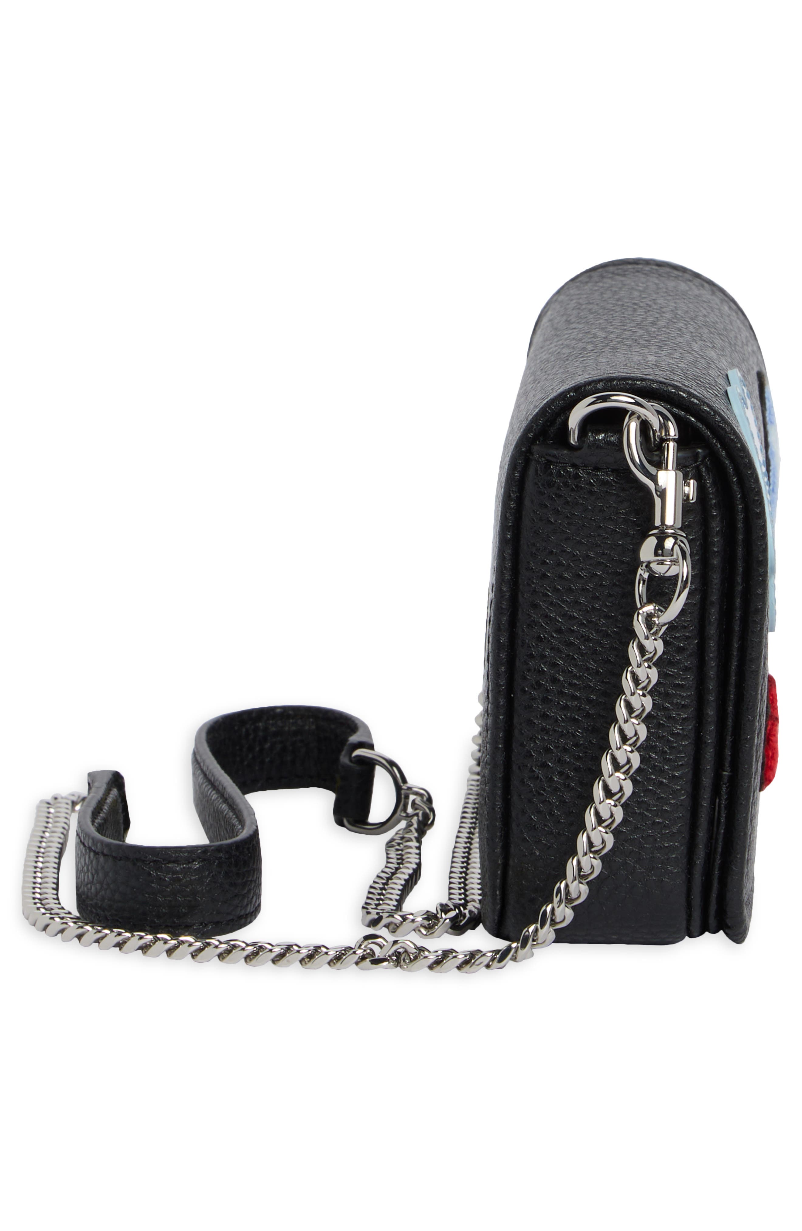 The Mini Bag Leather Crossbody Bag, Alternate, color, BLACK MULTI