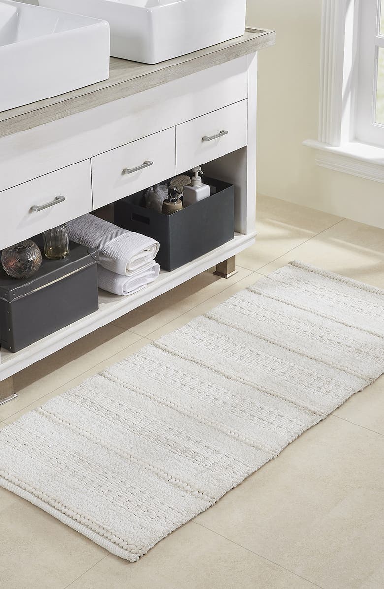 VCNY HOME Tahari Home Asalia Chenille Bath Mat, Alternate, color, Ivory