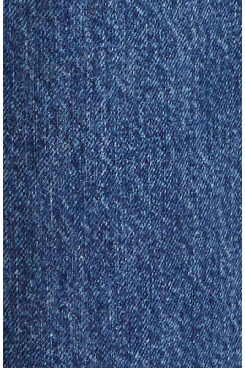 Ripped High Waist Patchwork Panel Straight Leg Jeans, Alternate, color, MEDIUM BLUE