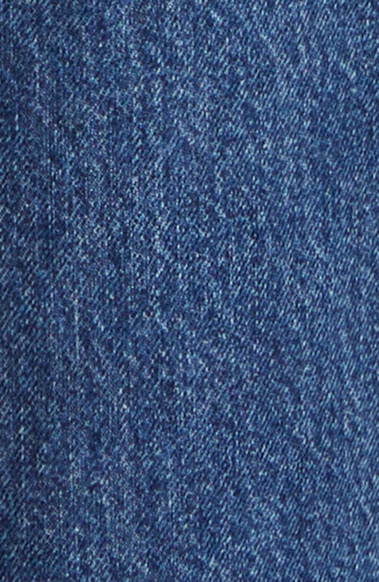 Maison Margiela Ripped High Waist Patchwork Panel Straight Leg Jeans, Alternate, color, Medium Blue