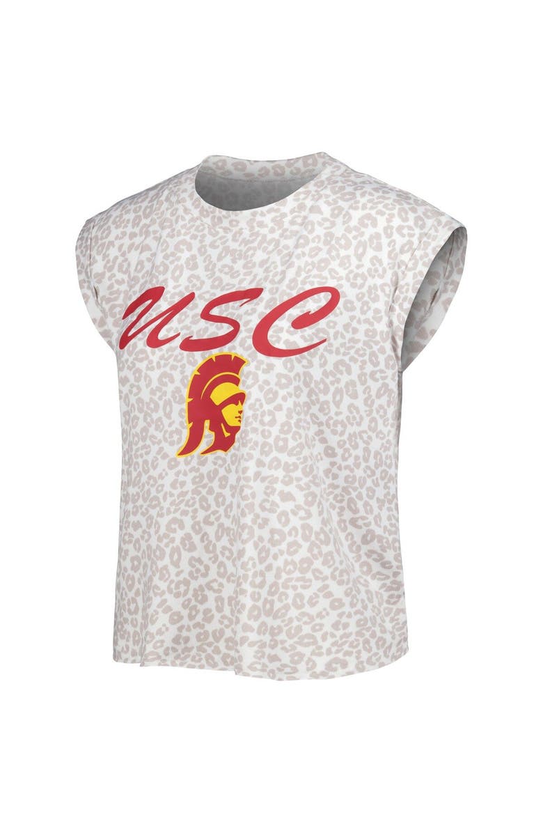 CONCEPTS SPORT Women's Concepts Sport  Cream USC Trojans Montana T-Shirt & Shorts Sleep Set, Alternate, color, 