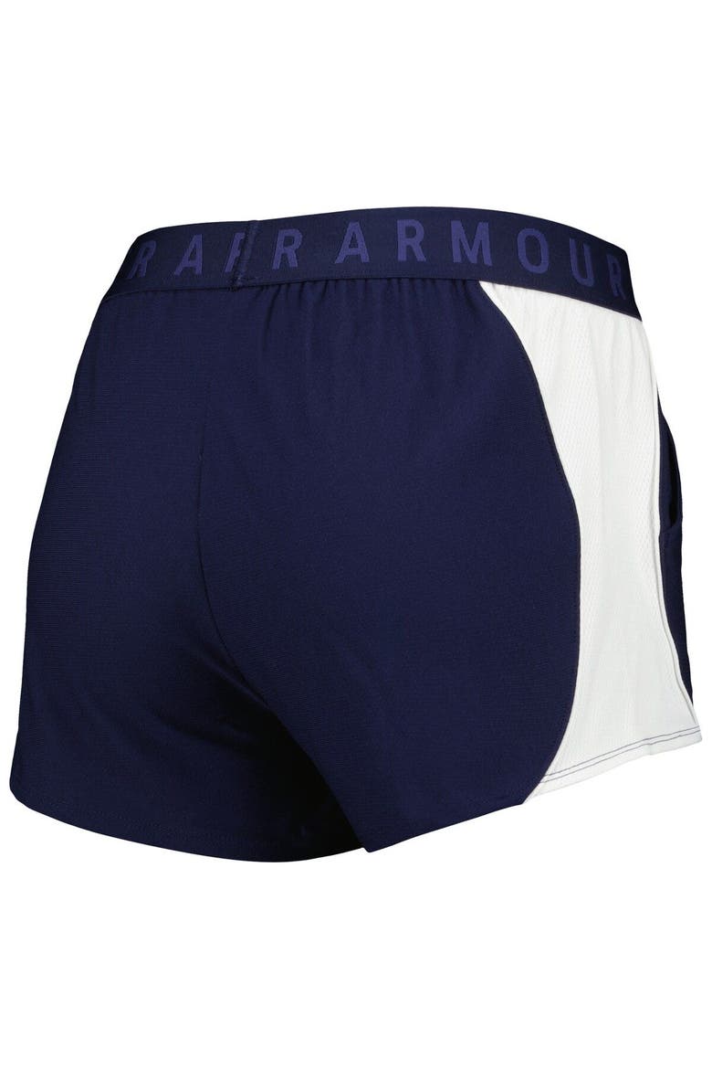 Women's Under Armour Navy/White Navy Midshipmen Game Day Tech Mesh Performance Shorts, Alternate, color, Navy