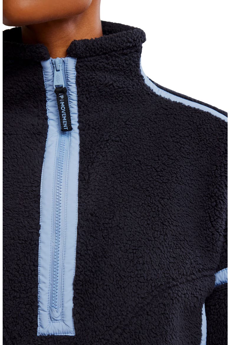 FP Movement Mountain High Fleece Half Zip Pullover, Alternate, color, BLACK/BLUE GREY COMB