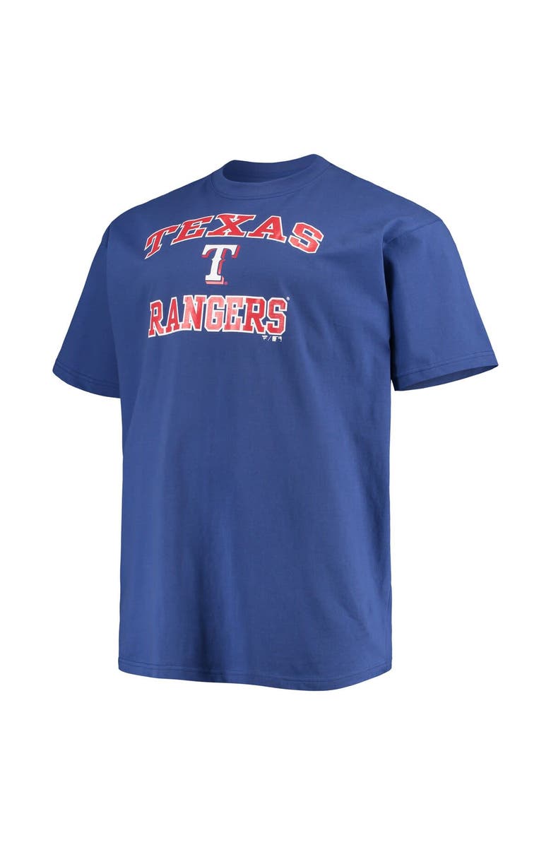 FANATICS Men's Fanatics Branded Royal Texas Rangers Big & Tall Heart T-Shirt, Alternate, color,