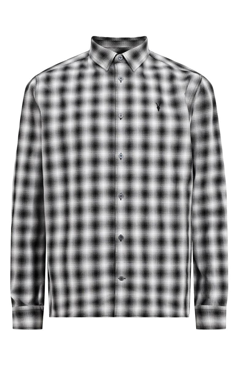 AllSaints Elektra Ombré Check Button-Up Shirt, Alternate, color, 