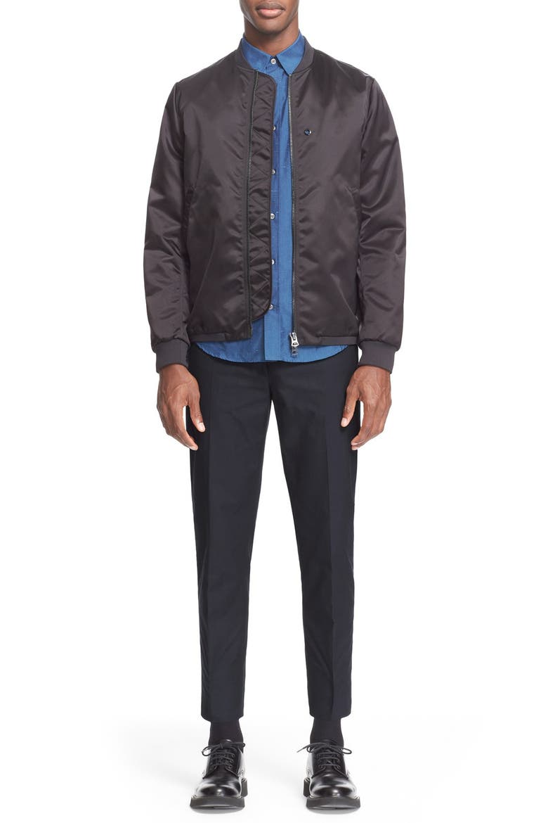 Studios Selo Bomber Jacket, Alternate, color, BLACK