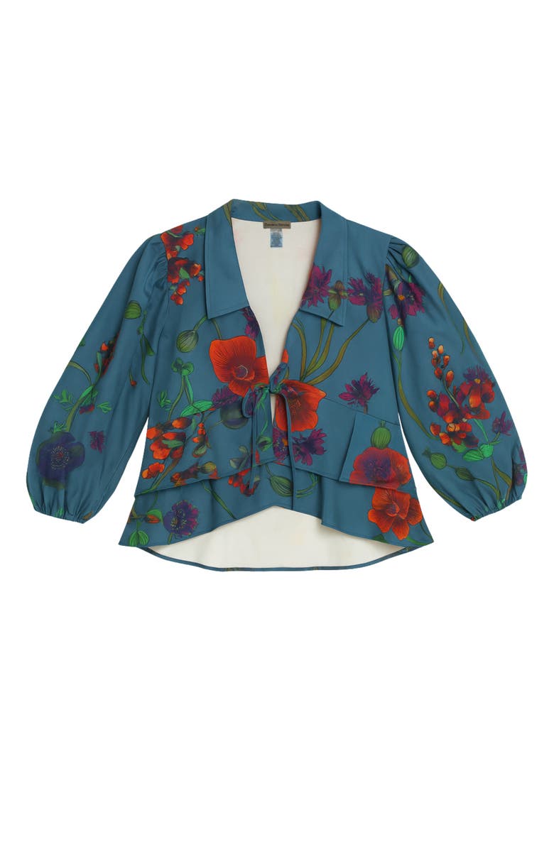 Florencia Davalos Lulu Jacket, Alternate, color, Pastel Blue Floral Vine