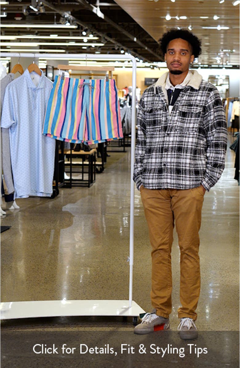 Cake Stripe Mid Length Swim Trunks, sales video thumbnail