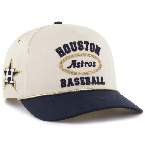 Men's '47 x Stoney Clover Lane  Natural/Navy Houston Astros Glitter Rope Hitch Adjustable Hat
