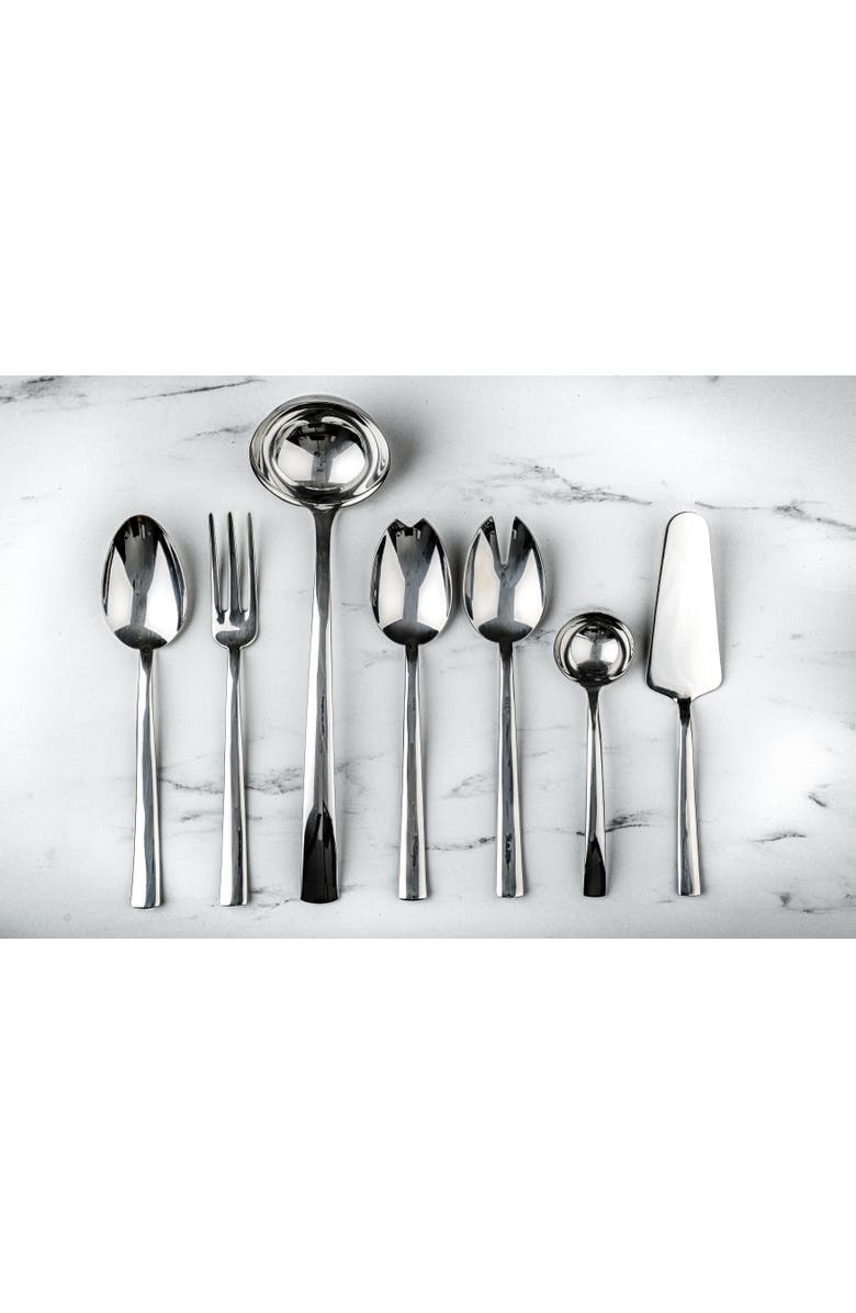 Mepra Atena Serving Set - 3 Pieces, Alternate, color, Silver