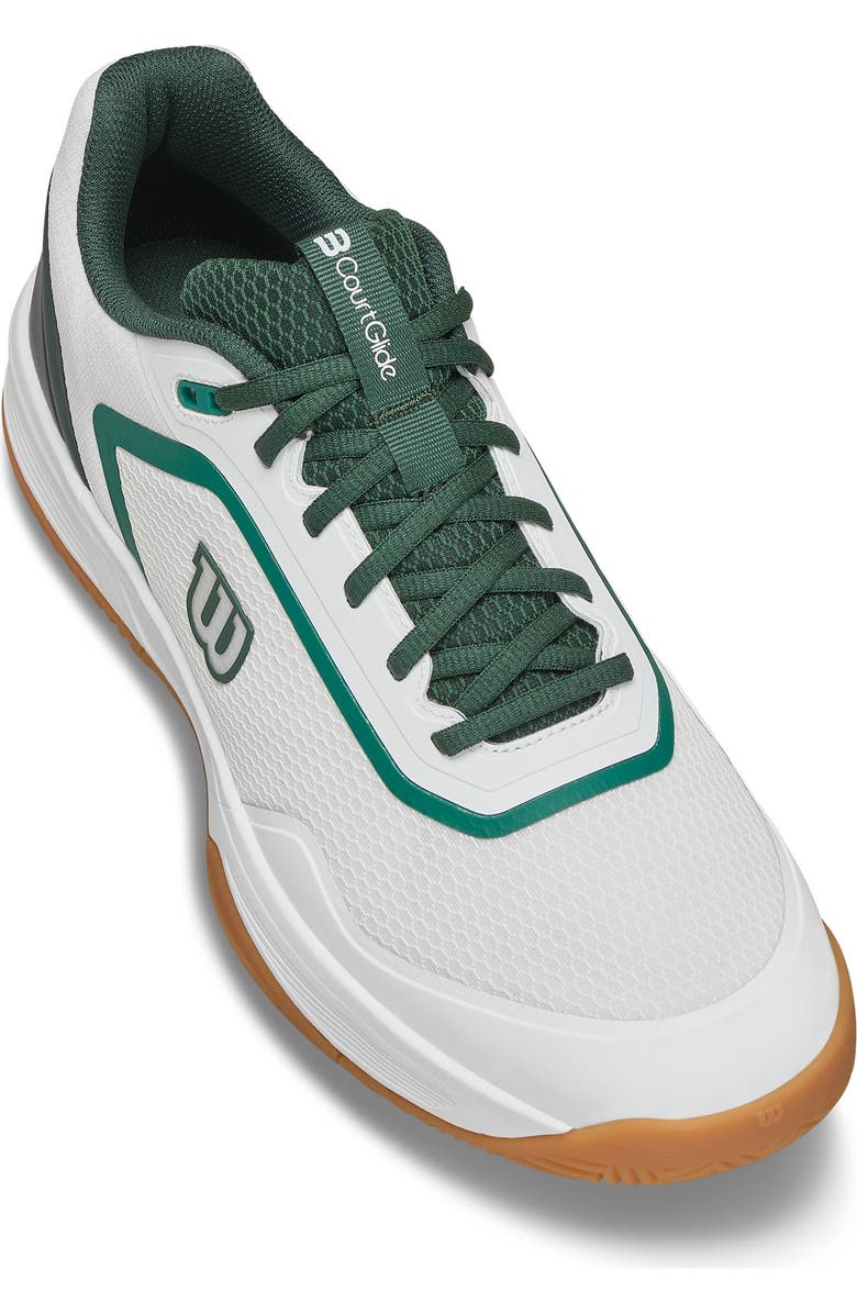 WILSON CourtGlide Tennis Shoe, Main, color, White / Sycamore / Gum