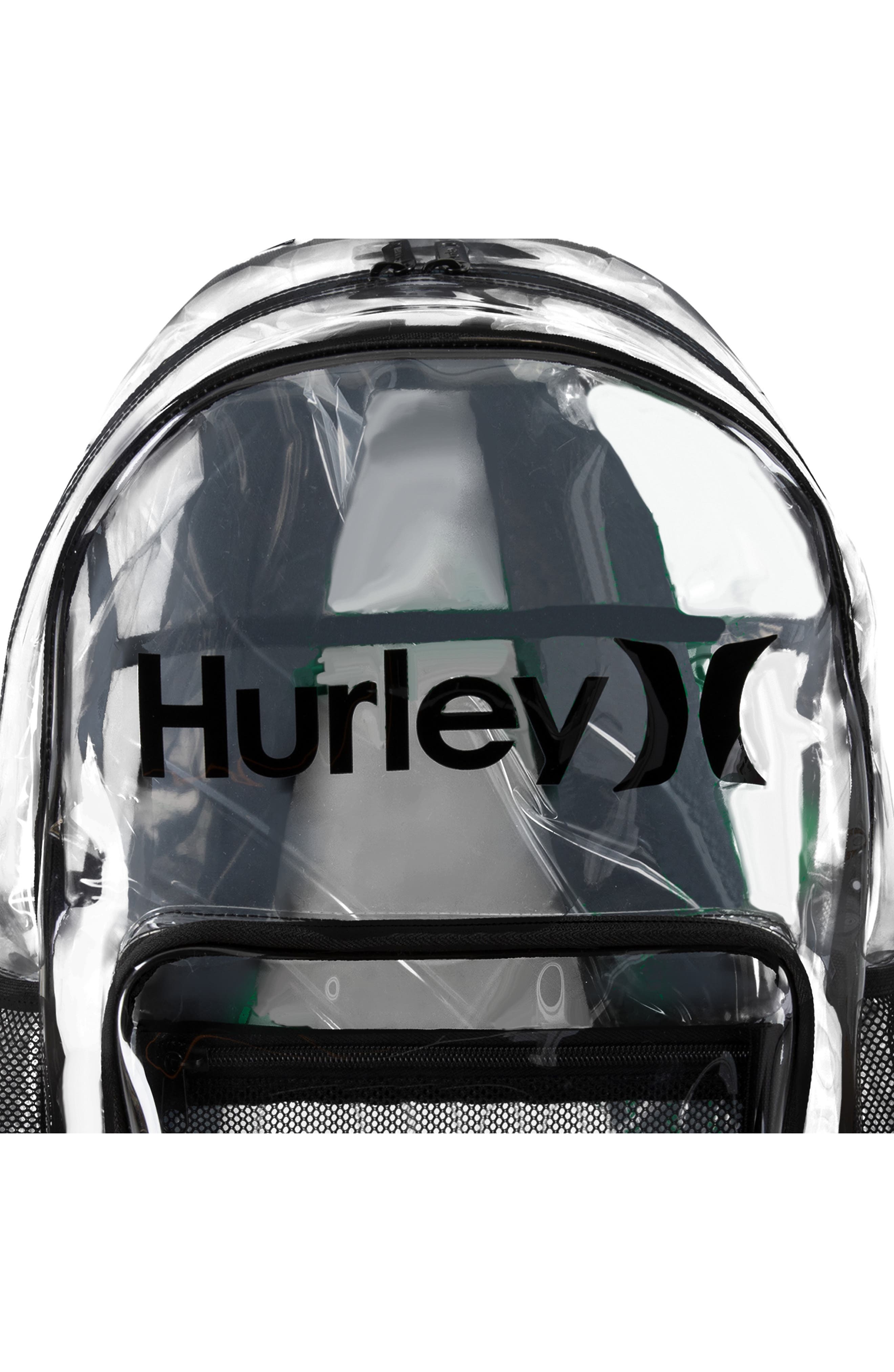 Hurley Kids' Clear Transparent Day Pack, Alternate, color, Clear