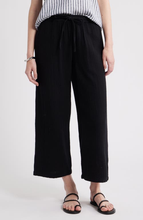 Caslonr Caslon(r) Drawstring Wide Leg Linen Blend Pants