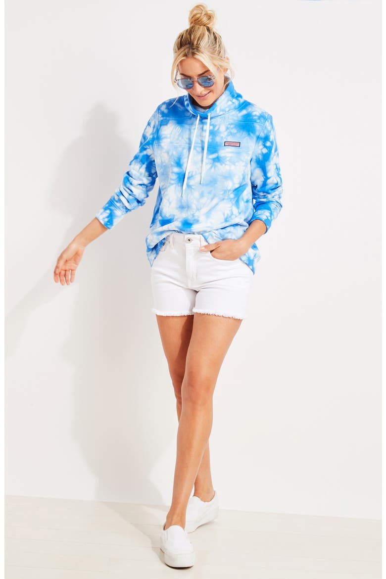 To Dye For Shep Funnel Neck Pullover, Alternate, color, OCEAN BREEZE