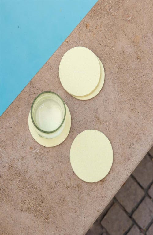 Graf & Lantz Graf Lantz Bierfilzl Merino Wool Round Coaster Solid 4 Pack In Limoncello