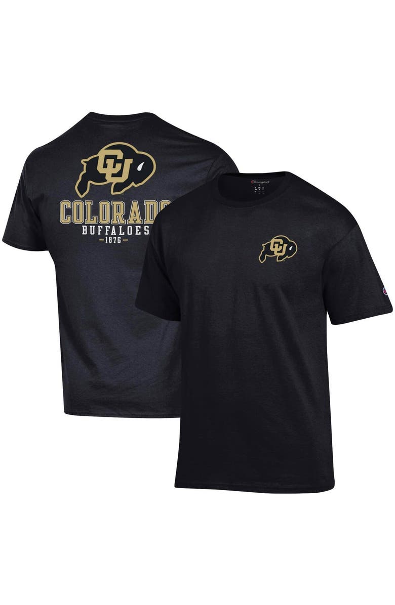 Champion Men's Champion Black Colorado Buffaloes Stack 2-Hit T-Shirt, Main, color, Black