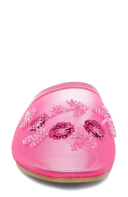 London Rag Nahra Embellished Mesh Mule In Pink
