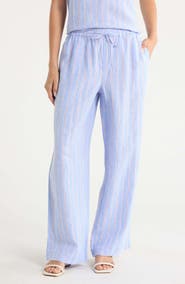 Tommy Bahama Sea Salt Bay Stripe Linen Drawstring Pants