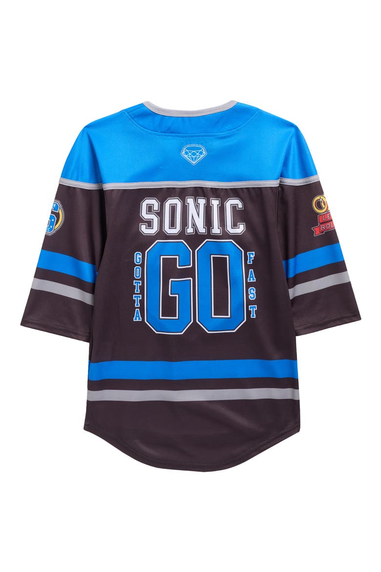 Kids' Sonic Hockey Jersey, Alternate, color, BLACK