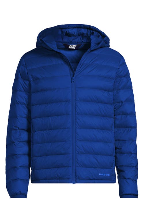 Lands' End Wanderweight Ultralight Packable Hooded Down Jacket In Blue