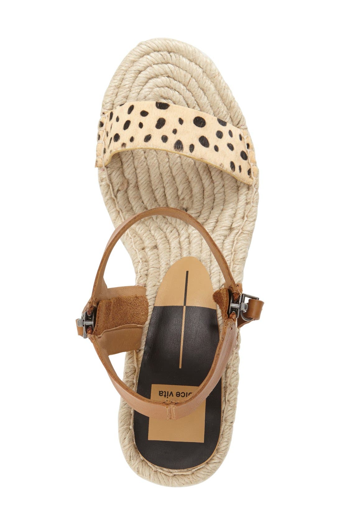 'Gisele' Espadrille Wedge, Alternate, color, LEOPARD CALF HAIR