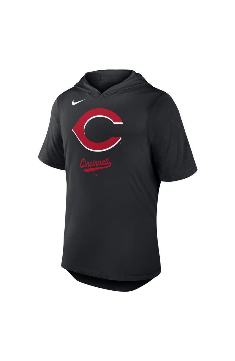 Nike Men's Nike Black Cincinnati Reds Tri-Blend Hoodie T-Shirt, Alternate, color, Black