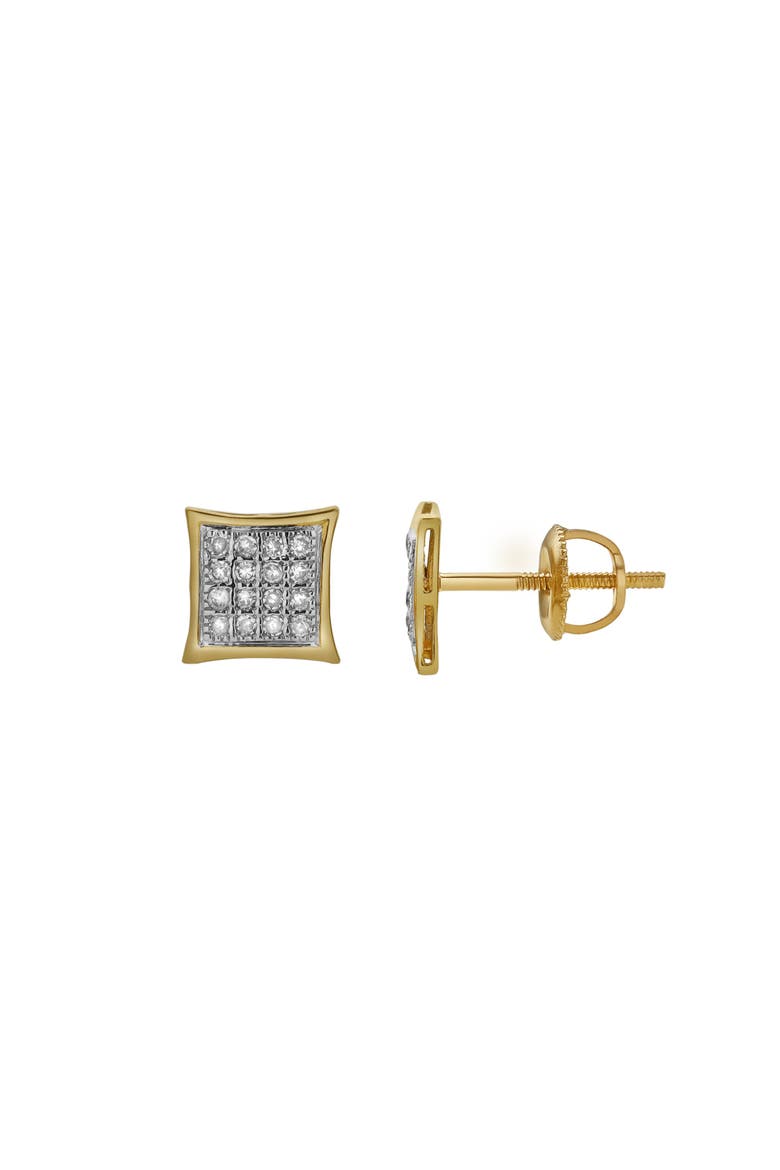 Fantasia 10K Yellow Gold Diamond Unisex Earrings - 0.13 Cts, Alternate, color, 10K Yellow Gold