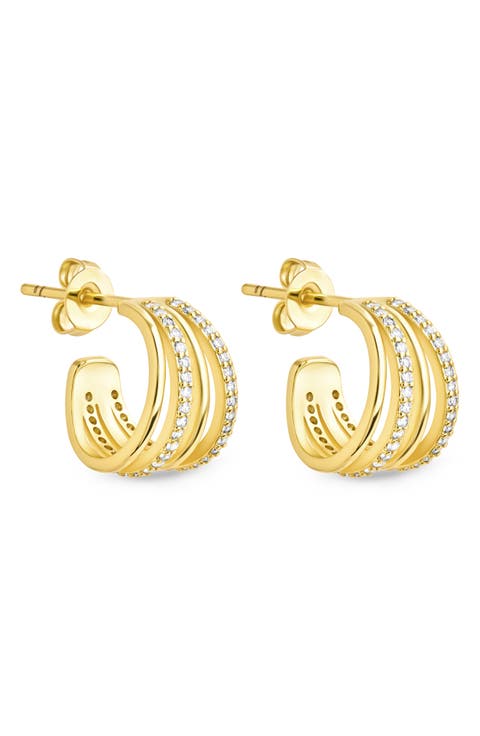 Neve Micro Cubic Zirconia Hoop Earrings