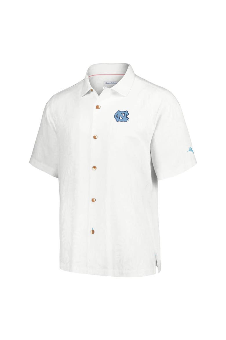 Men's Tommy Bahama White North Carolina Tar Heels Castaway Game Camp Button-Up Shirt, Alternate, color, White
