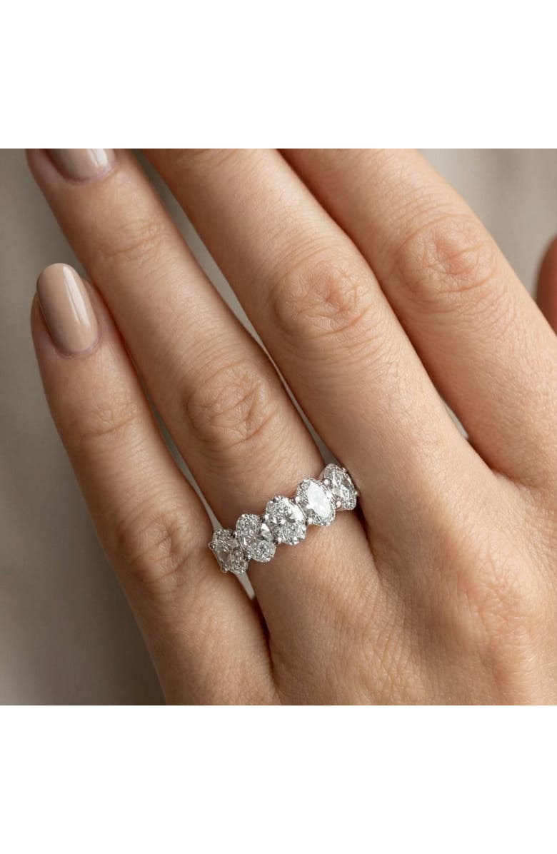 Bliss Diamond 3Ct Oval Shape Diamond Five Stone Wedding Ring 14k Gold Lab Grown, Alternate, color, 14K White Gold